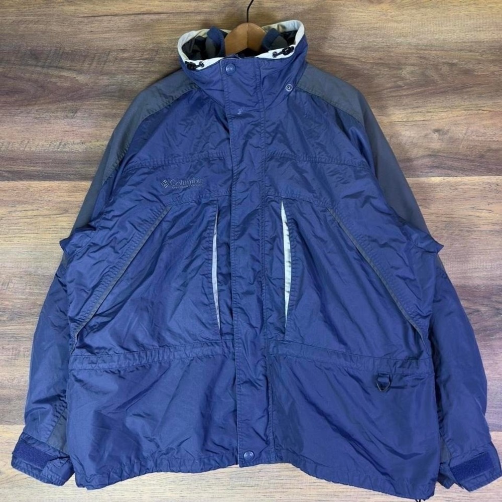 Columbia Men's Interchange Jacket Large Navy Blue Fleece Lined – Read